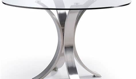 Acheter votre table ronde pied métal et plateau verre chez