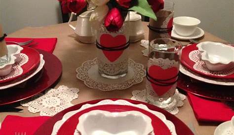Valentine’s Day Tablescape (Valentine tablesetting)