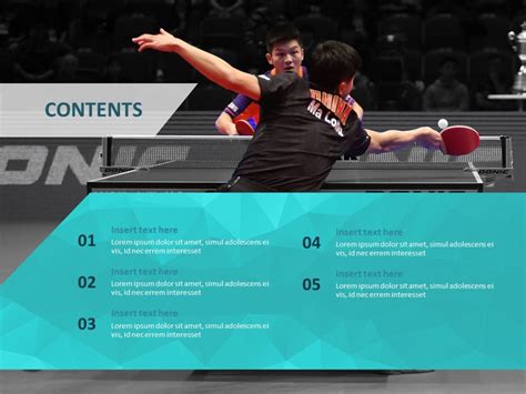 Table Tennis Game Free Powerpoint Template