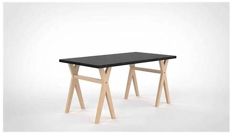 Tréteau design en bois massif pour table à manger design