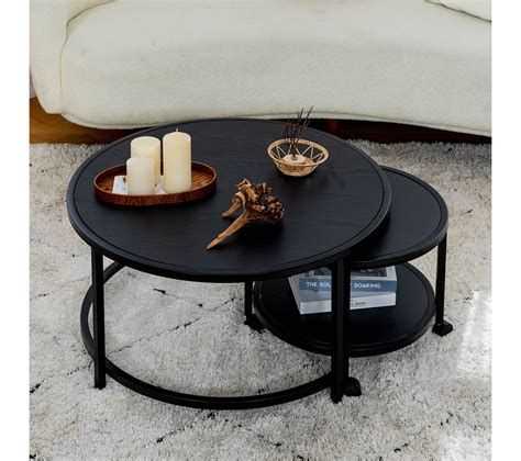 Table Basse Style Industriel Noir