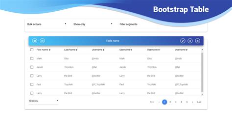 Table Bootstrap Input