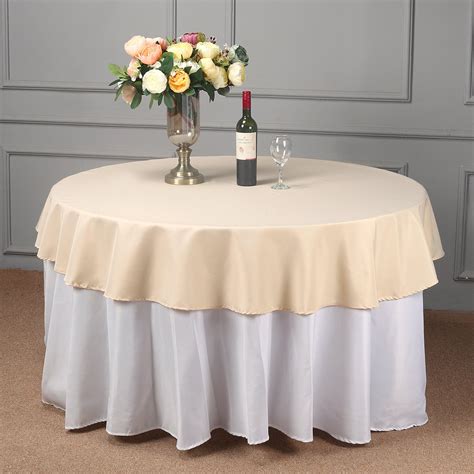 Wedding Linens Inc. 90" Round Embroidered Organza Table Overlay Toppers