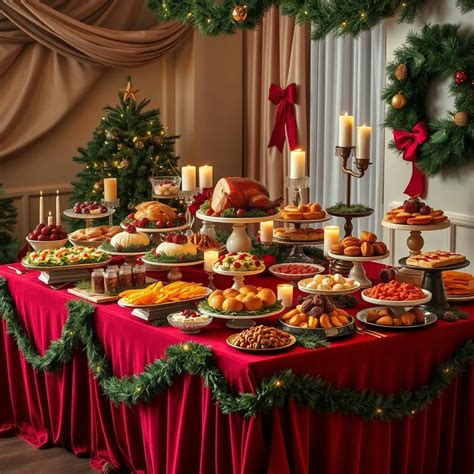 Table Decor For Christmas Buffet