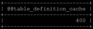 Table Definition Cache Mariadb