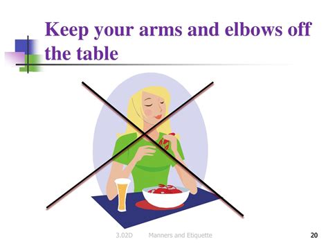 Table Etiquette Elbows