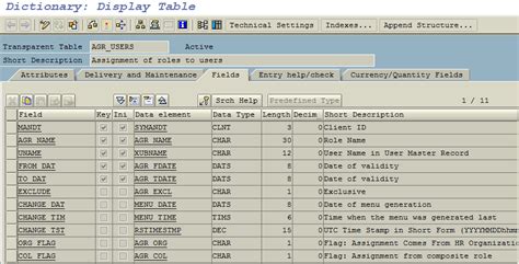 Table For User Name In Sap