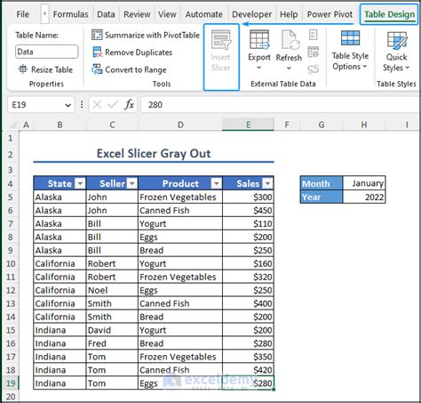 Table In Excel Greyed Out