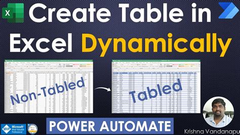 Table In Excel Power Automate