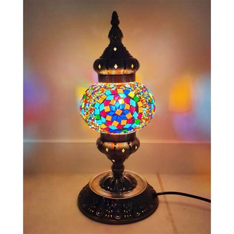 Table Lamp Coloured Glass