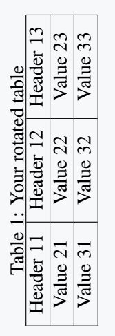 Table Latex Rotate