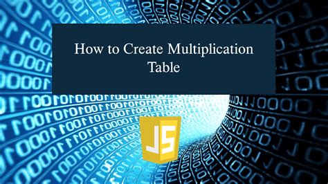 Table Multiplication Javascript