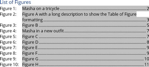 table of figures example