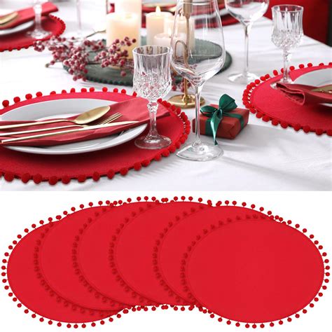 Table Placemats Red