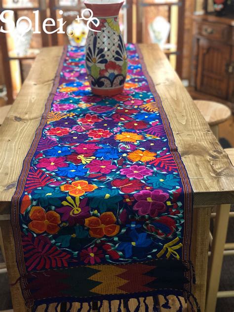 Table Runner Mexican Embroidered