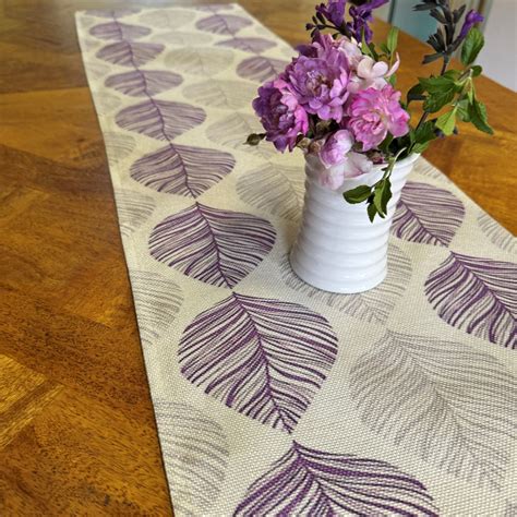 Table Runner Purple Grey