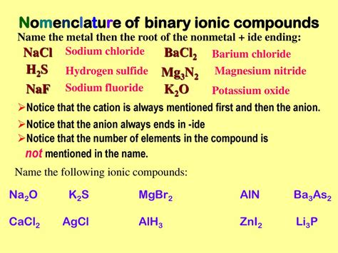 table salt is an example of a binary ionic compound