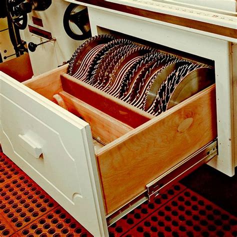 Table Saw Blade Storage Ideas
