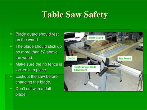 Table Saw Safety Training