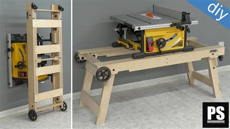 Table Saw Stand Wheels Diy