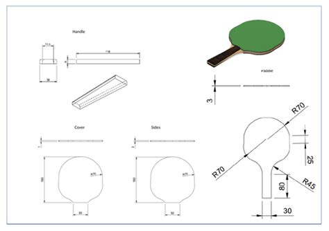 Table Tennis Bat Dimensions