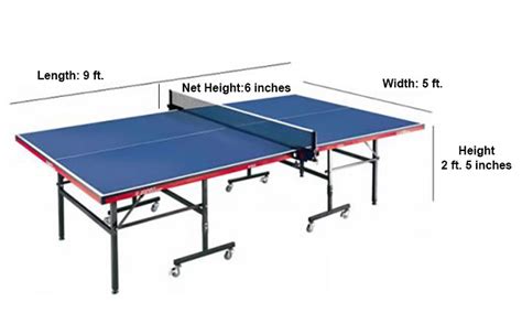 Table Tennis Table Standard Size