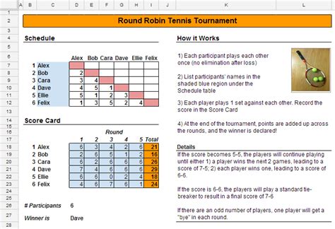 table tennis tournament schedule