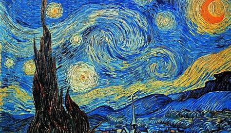 Tableau Nuit Etoilee Van Gogh Classe CE2 Vincent Goh