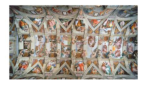 Tableau Plafond Chapelle Sixtine Vatican (9) De La Peint Par