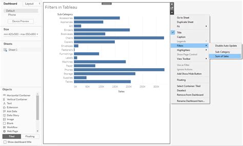 Tableau Cannot Add Filter To Dashboard