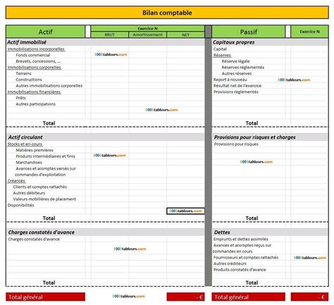 Tableau Comptable Excel Simplifié