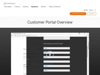 tableau customer portal login