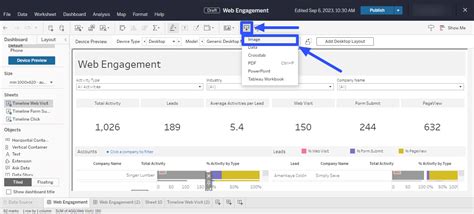 Tableau Dashboard Excel Export