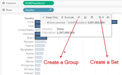 Tableau Group Vs Set Vs Bin