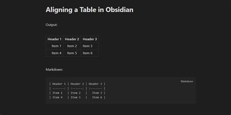 Tables In Markdown Obsidian