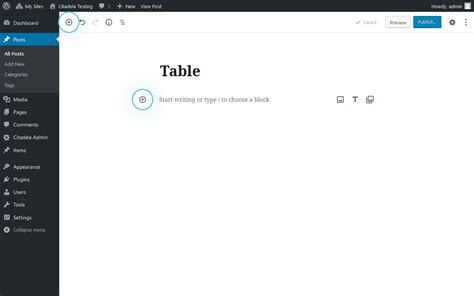 Tables In Wordpress Without Plugin