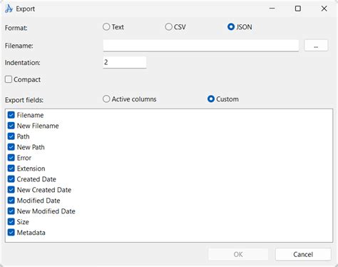 Tablesaw Export Json