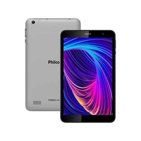 Tablet Philco 32Gb Tela 8 Android 10 Processador Quadcore 4G Wi Fi Ptb8Rsg Preco Cinza