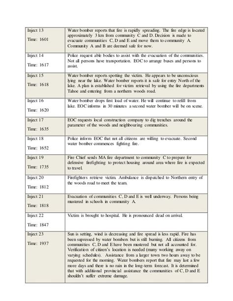 Tabletop Exercise Script