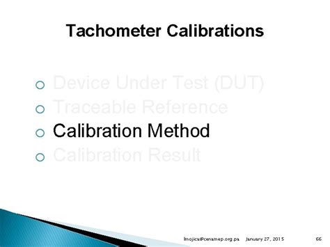 Tachometer Calibration Method
