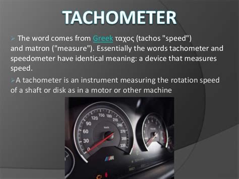 Tachometer Definition And Function