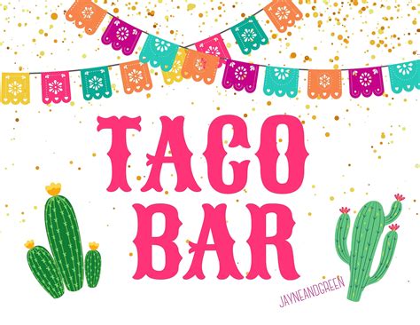 Taco Bar Printable Sign