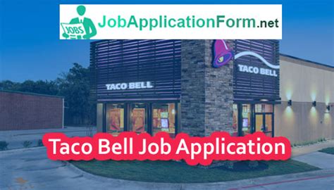 taco bell careers application deadline
