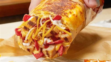 taco bell grilled cheese chicken burrito