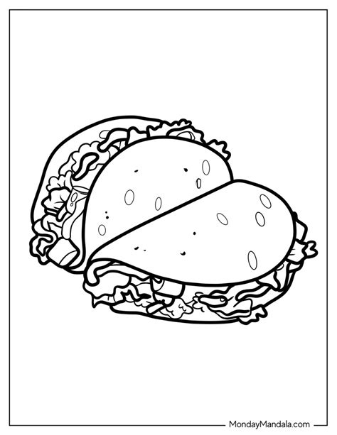 Taco Stand Coloring Page