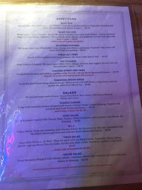 tacoma menu
