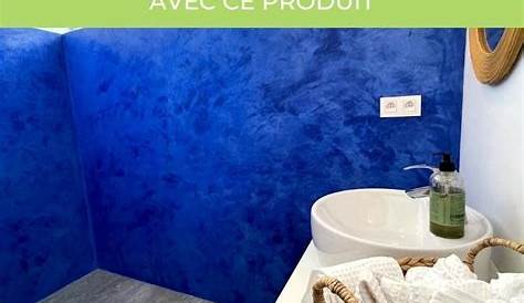 Douche 2 places tadelakt bleu Salle de bain douche