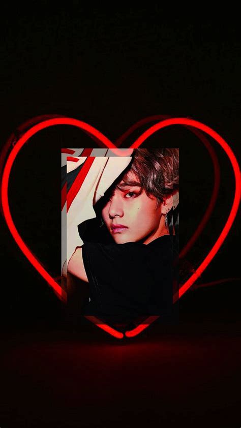Taehyung Lockscreen Aesthetic Red
