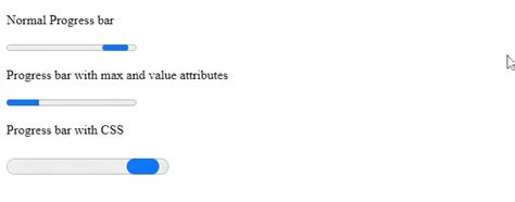 Tag Html Progress Bar