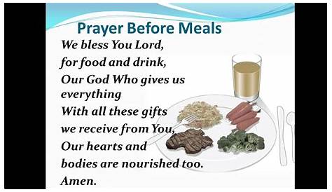 Prayer For Blessing A Meal - CHURCHGISTS.COM